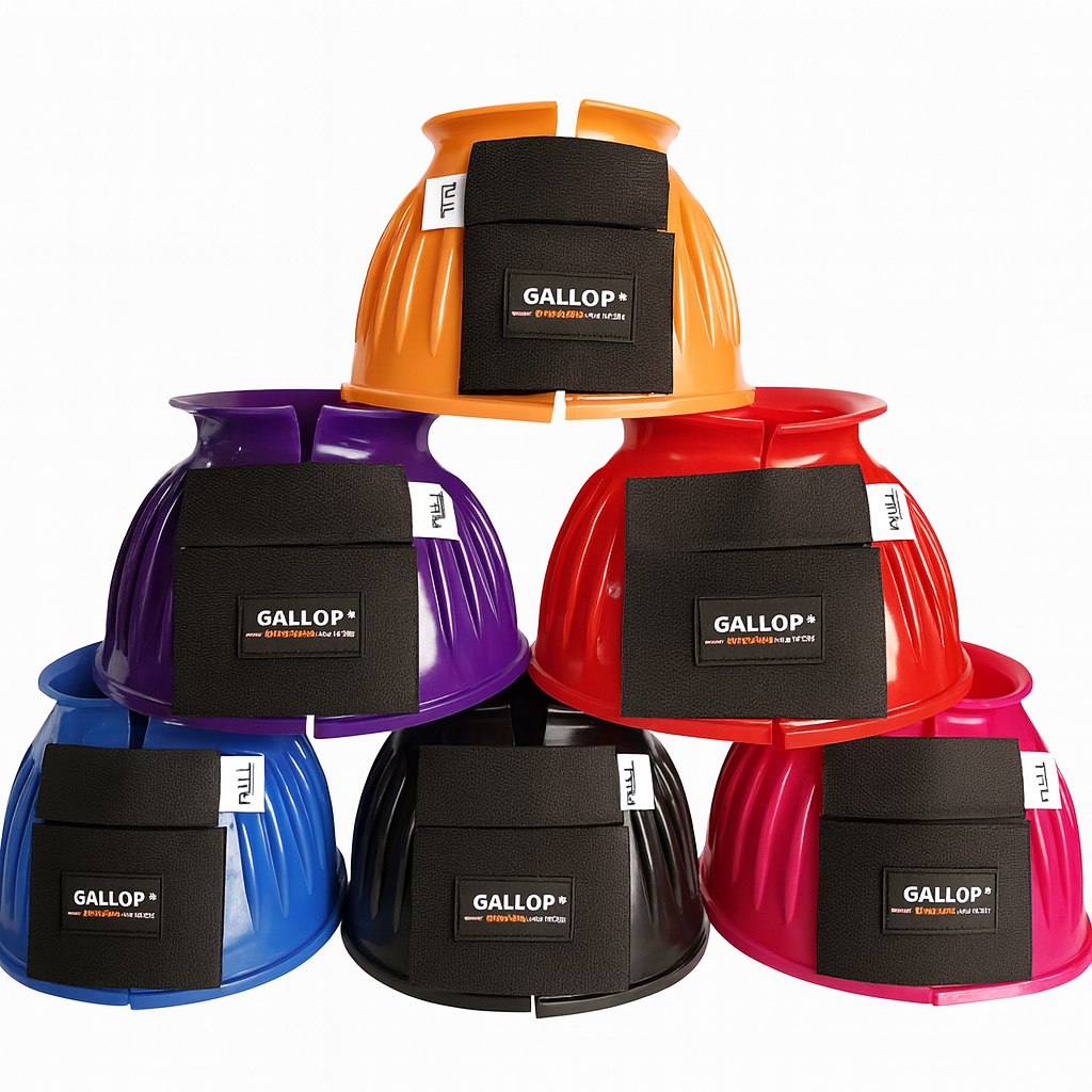 GALLOP Double Taped PVC Ribbed Over Reach Boots  GALLOP Double Taped PVC Ribbed Over Reach Boots