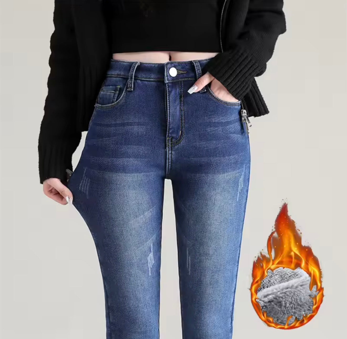 HorseWize Women’s Thermal Yard Jeans | Fleece-Lined Stretch Denim for Winter Comfort  HorseWize Women’s Thermal Yard Jeans | Fleece-Lined Stretch Denim for Winter Comfort