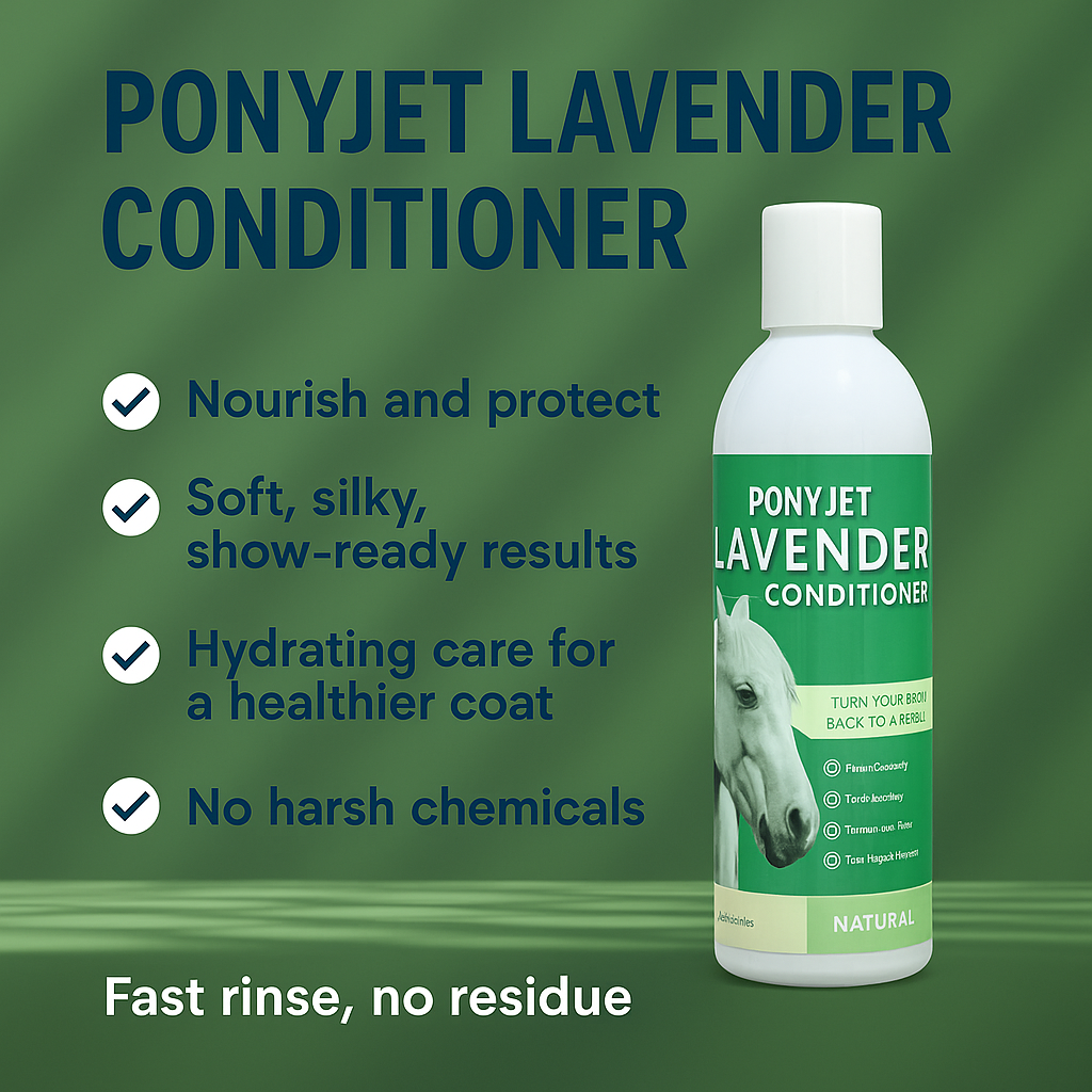 PonyJet Lavender Conditioner โ Nourishing Shine for a Silky, Healthy Coat  PonyJet Lavender Conditioner โ Nourishing Shine for a Silky, Healthy Coat