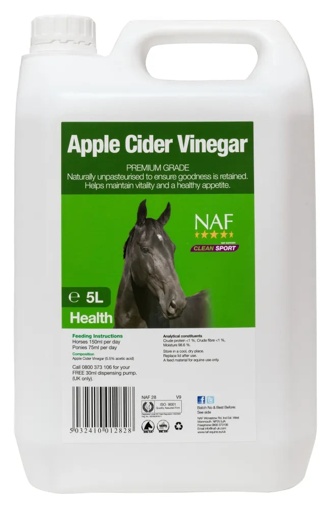 NAF Apple Cider Vinegar for Horses – Joint, Digestive & Appetite Support NAF Apple Cider Vinegar for Horses – Joint, Digestive & Appetite Support