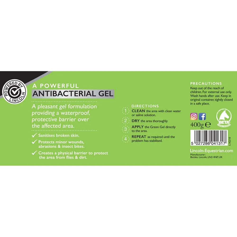 Lincoln Antibacterial Green Gel Lincoln Antibacterial Green Gel