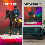 Colour Splash Horse Portrait – Bold Custom Canvas Art  Colour Splash Horse Portrait – Bold Custom Canvas Art
