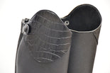 Rhinegold De-Luxe Leather Riding Boots With Mock Croc Trim Rhinegold De-Luxe Leather Riding Boots With Mock Croc Trim