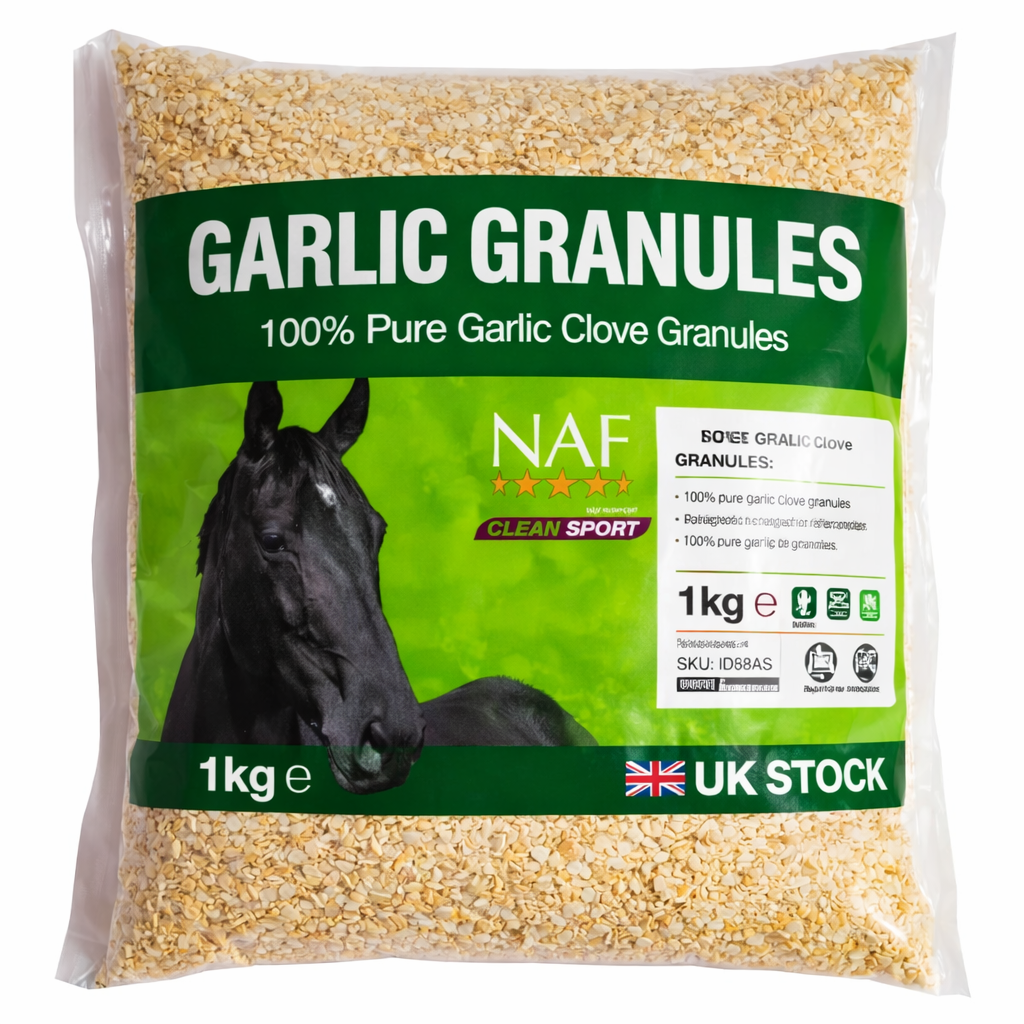 NAF Garlic Granules 1kg | 100% Pure Garlic | Immune Support for Horses NAF Garlic Granules 1kg | 100% Pure Garlic | Immune Support for Horses