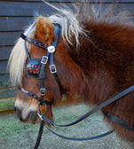 Windsor Miniature Leather Driving Harness – Patent Trim with Red Detailing